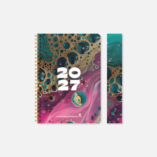 Agenda A21 souple spirale abstrait N°265