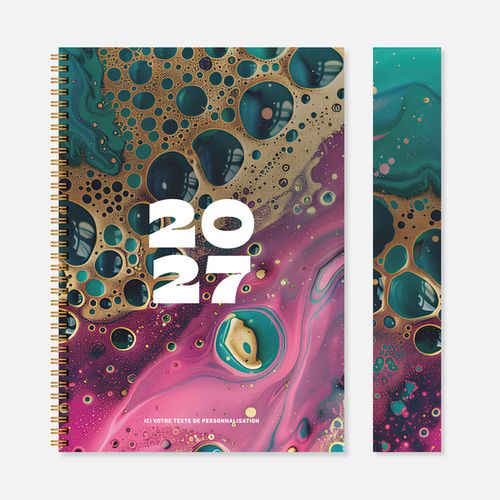Agenda A30 rigide spirale abstrait N°265