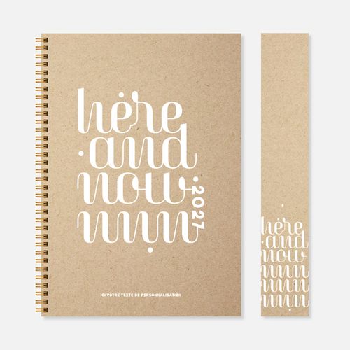 Agenda A30 rigide spirale kraft N°45