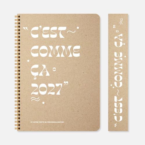 Agenda A30 souple spirale kraft N°44
