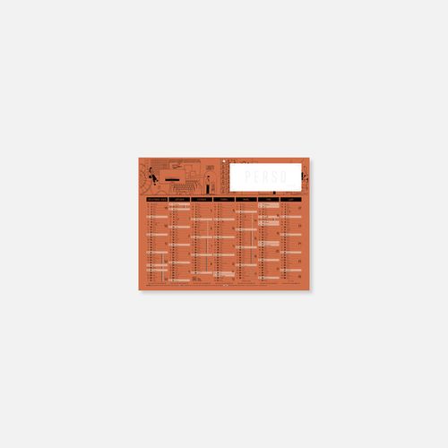 Calendrier C27 rigide rembordé buro N°91