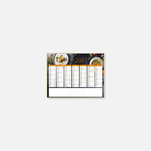 Calendrier C27 rigide rembordé gastronomie N°253