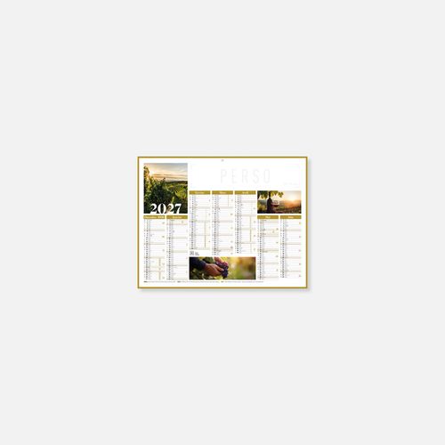 Calendrier C27 rigide rembordé gastronomie N°256
