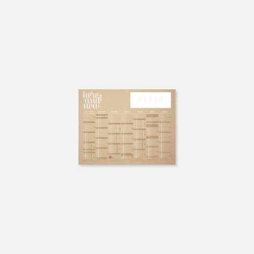 Calendrier C27 rigide rembordé kraft N°45