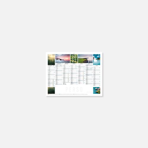 Calendrier C27 rigide rembordé paysages N°232