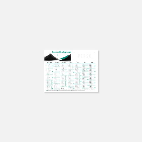 Calendrier C27 rigide rembordé pointillisme N°88