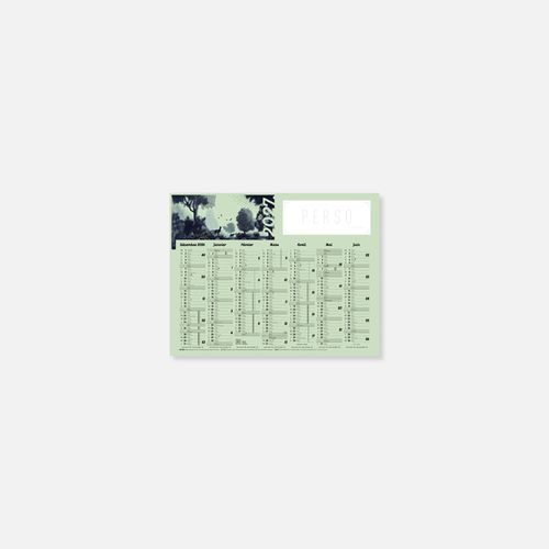 Calendrier C27 rigide rembordé pointillisme N°89