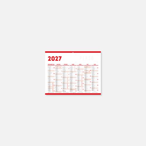 Calendrier C27 rigide rembordé pure N°72