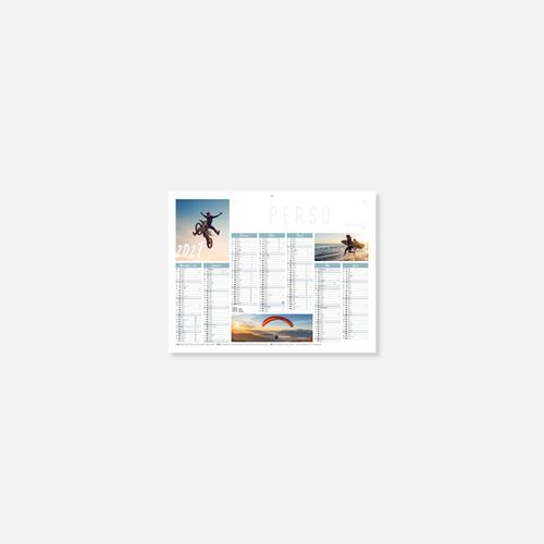 Calendrier C27 rigide rembordé sport N°244