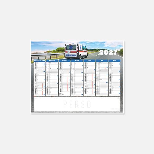 Calendrier C43 rigide rembordé ambulance N°249