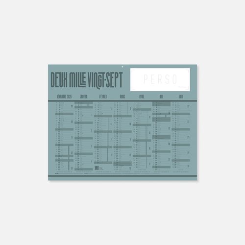 Calendrier C43 rigide rembordé colors N°1