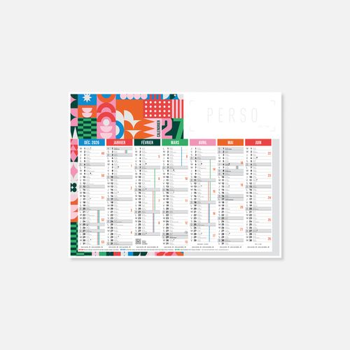 Calendrier C43 rigide rembordé POP N°69