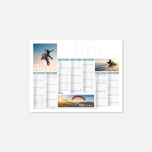 Calendrier C43 rigide rembordé sport N°244