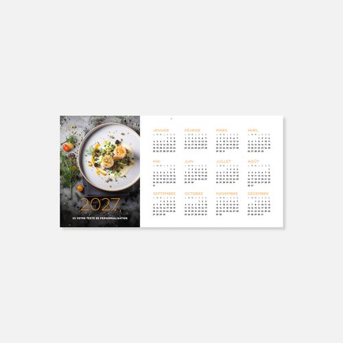 Calendrier C45 rigide rembordé gastronomie N°253