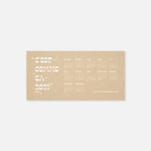 Calendrier C45 rigide rembordé kraft N°44