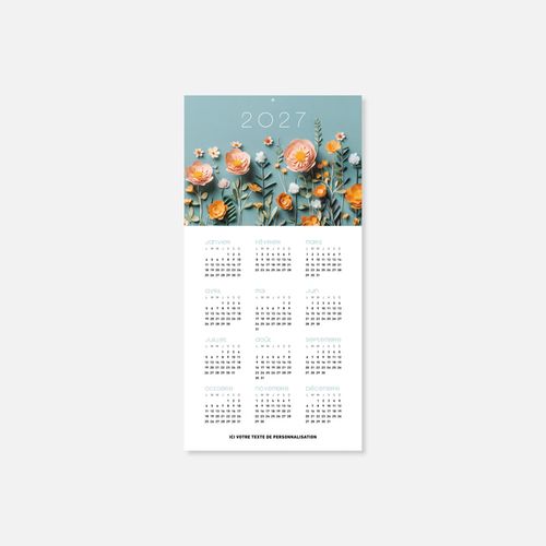 Calendrier C45 rigide rembordé origami N°263