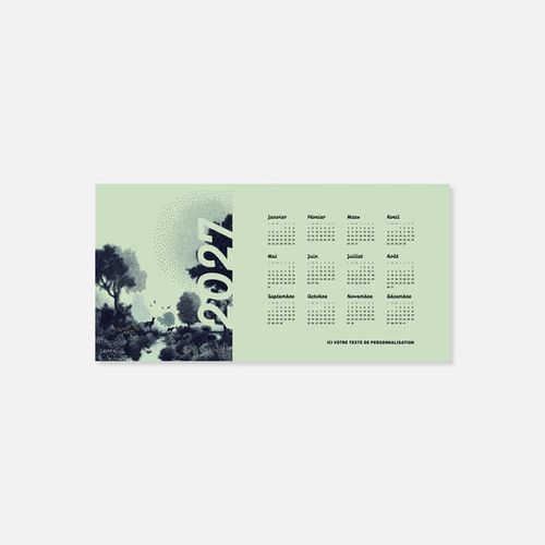 Calendrier C45 rigide rembordé pointillisme N°89