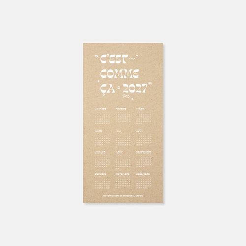 Calendrier C45 souple rogné kraft N°44
