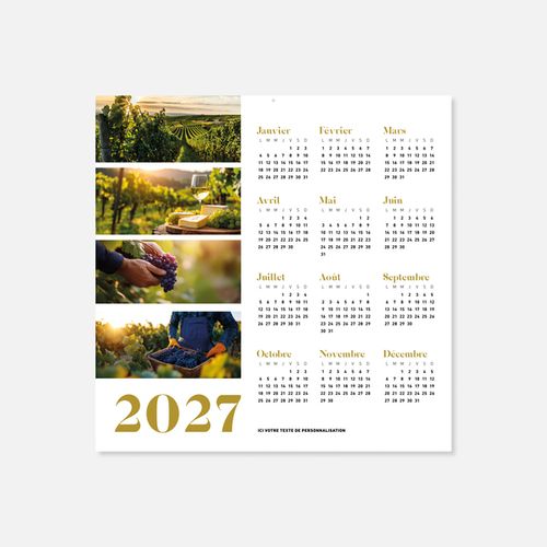 Calendrier C46 rigide rembordé gastronomie N°256
