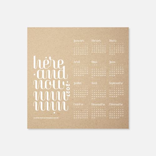 Calendrier C46 rigide rembordé kraft N°45
