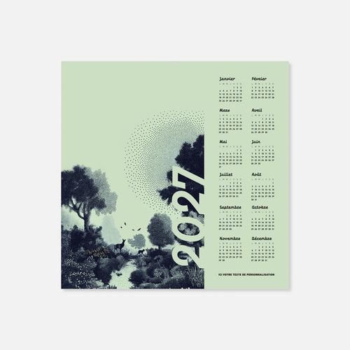 Calendrier C46 rigide rembordé pointillisme N°89