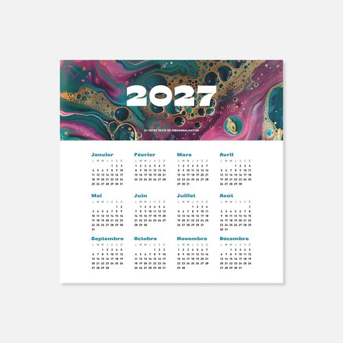 Calendrier C46 souple rogné abstrait N°265