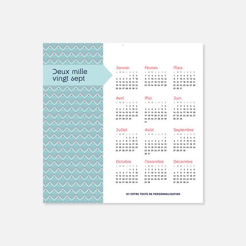Calendrier C46 souple rogné motifs N°65