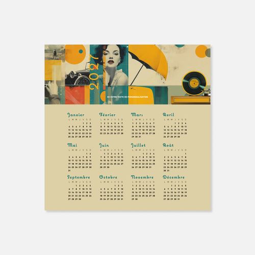 Calendrier C46 souple rogné vintage N°251