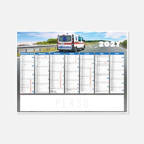 Calendrier C55 rigide rembordé ambulance N°249