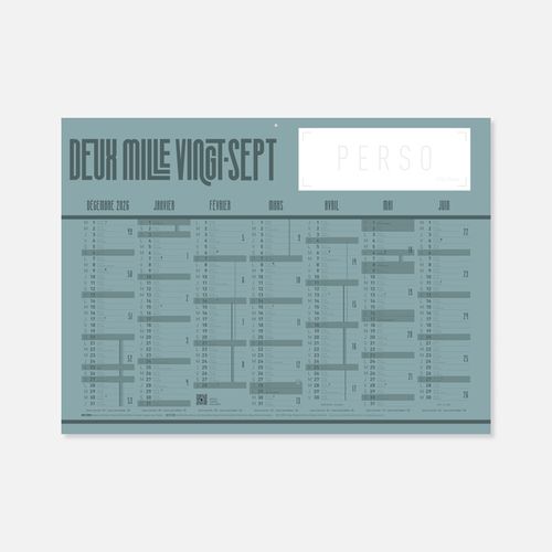 Calendrier C55 rigide rembordé colors N°1