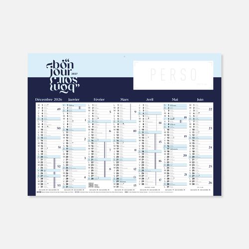 Calendrier C55 rigide rembordé message N°49