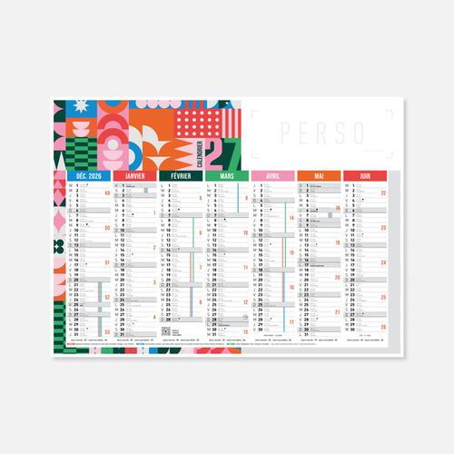 Calendrier C55 rigide rembordé POP N°69
