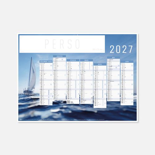 Calendrier C55 rigide rembordé voiles N°246