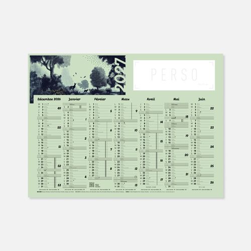 Calendrier C55 souple rogné pointillisme N°89