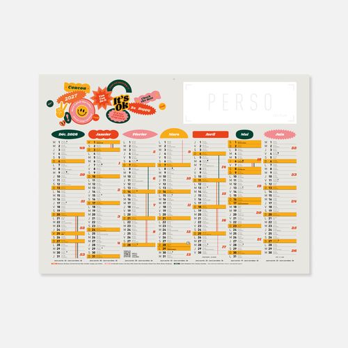 Calendrier C55 souple rogné POP N°68