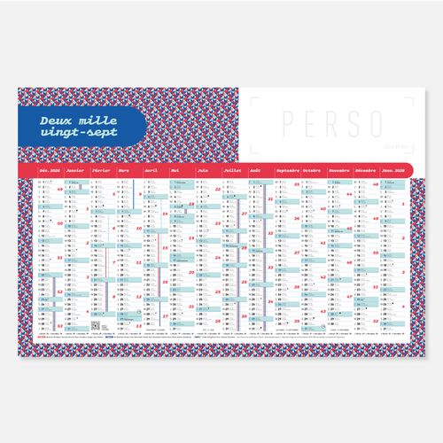 Calendrier C65 rigide rembordé motifs N°64