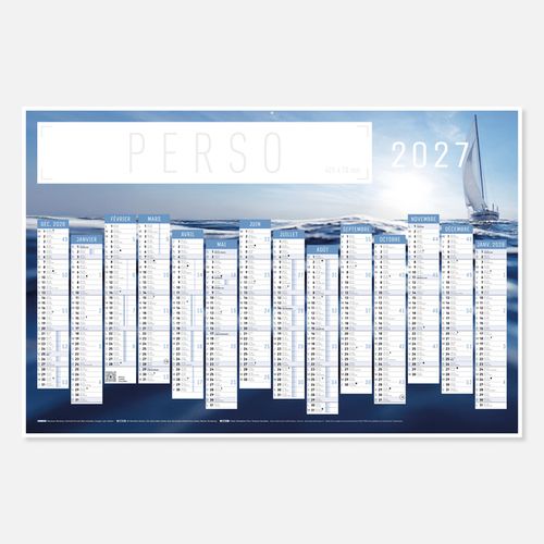 Calendrier C65 rigide rembordé voiles N°246