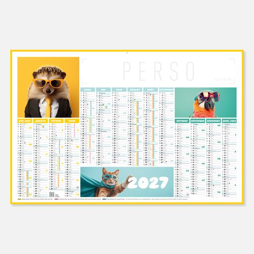 Calendrier C65 souple rogné animaux N°260
