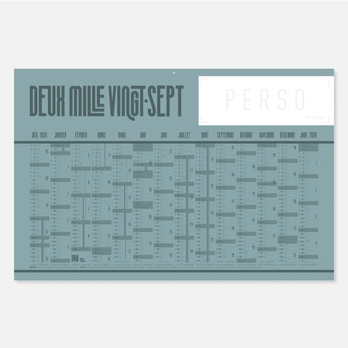 Calendrier C65 souple rogné colors N°1