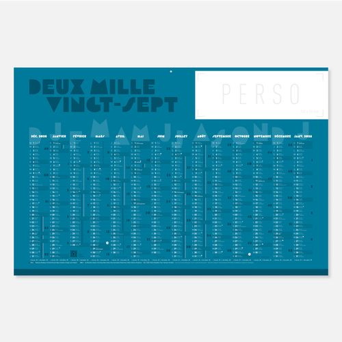 Calendrier C65 souple rogné colors N°2