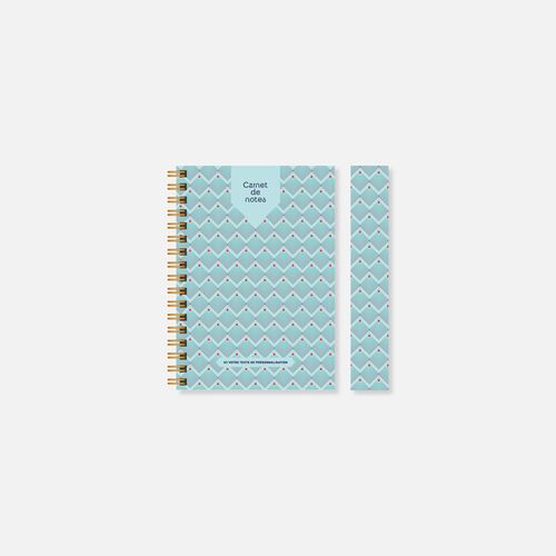 Carnet N15 rigide spirale motifs N°65