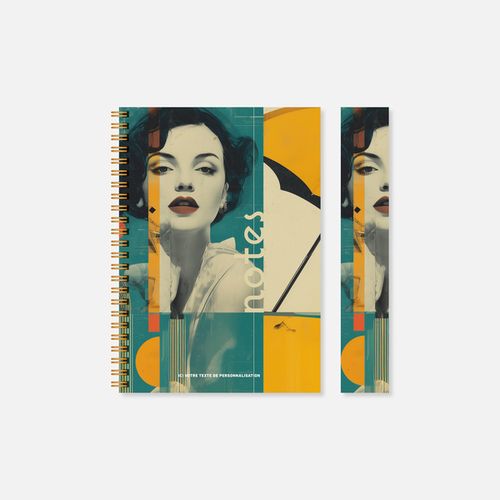 Carnet N21 rigide spirale vintage N°251