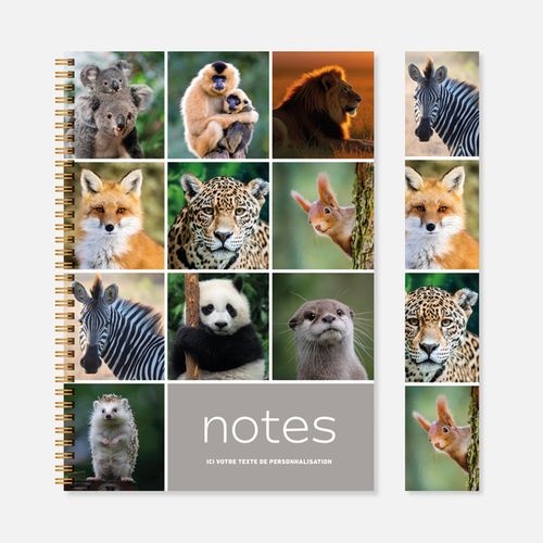 Carnet N30 rigide spirale animaux N°258