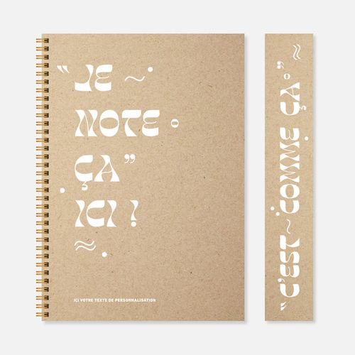 Carnet N30 rigide spirale kraft N°44