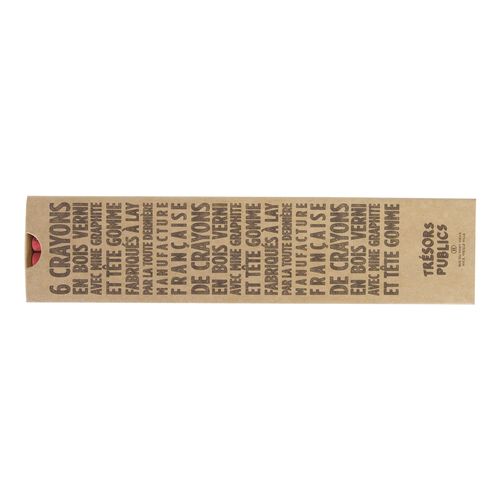Étui-fourreau Kraft 8 crayons