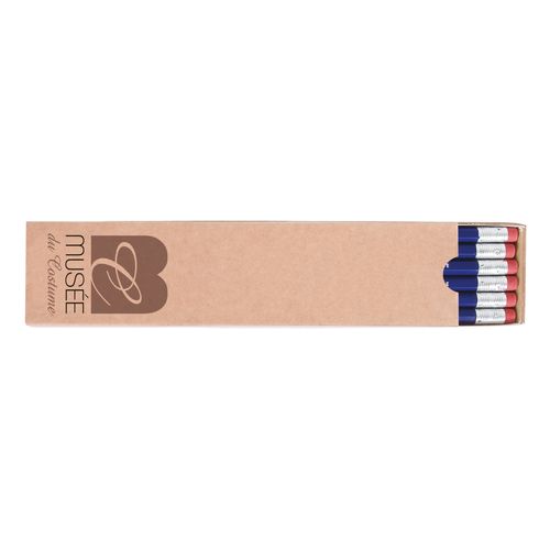 Étui-fourreau Kraft 12 crayons
