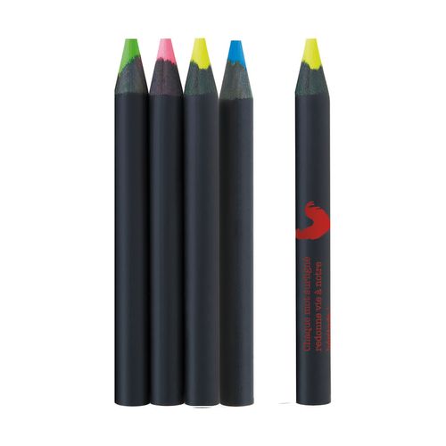 Étui 4 crayon fluo 87 Black