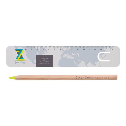 Kit bureau fluo jaune 17,6cm