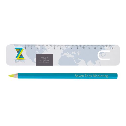 Kit bureau fluo jaune 17,6cm