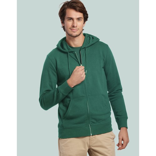Hoodie zippé unisexe coton bio